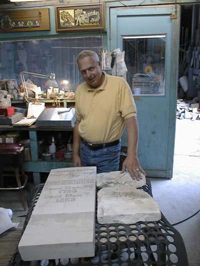 Tom with new and old stones